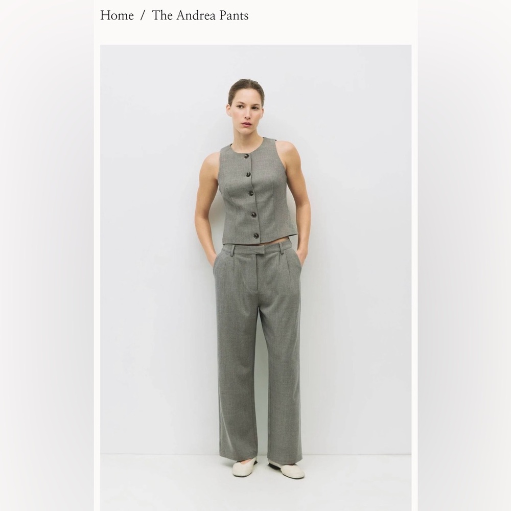 Mod Ref Gray Women's Dress Trousers - Straight Leg